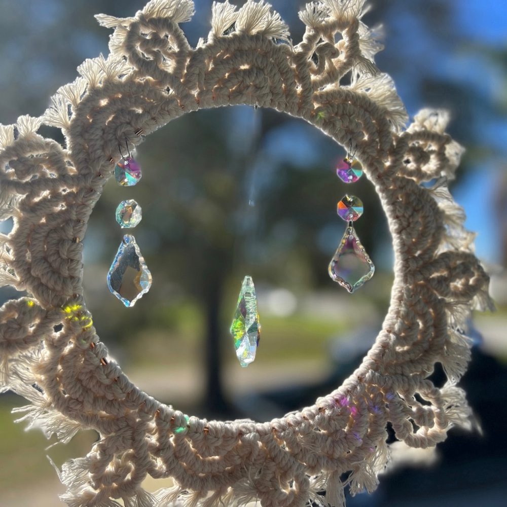 Macrame sun catcher